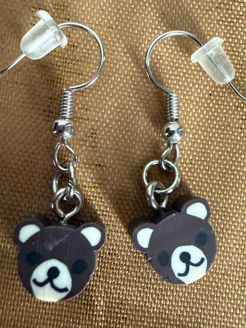 Brown Bear Dangle Earrings for Women - Cute Animal Jewelry